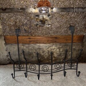 Over The Door Coat Hook Black Wrought Iron